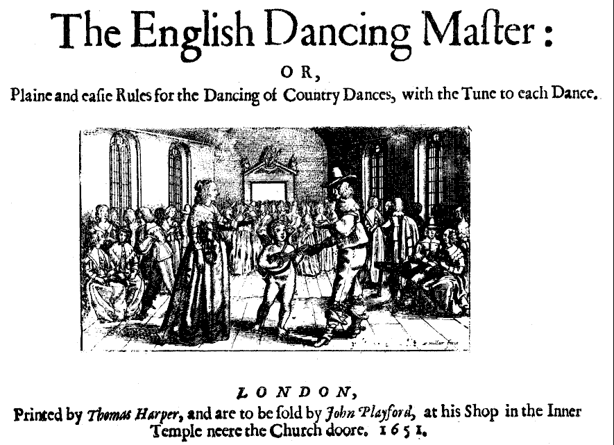 Titelblatt des Tanzbuchs von John Playford (1651)